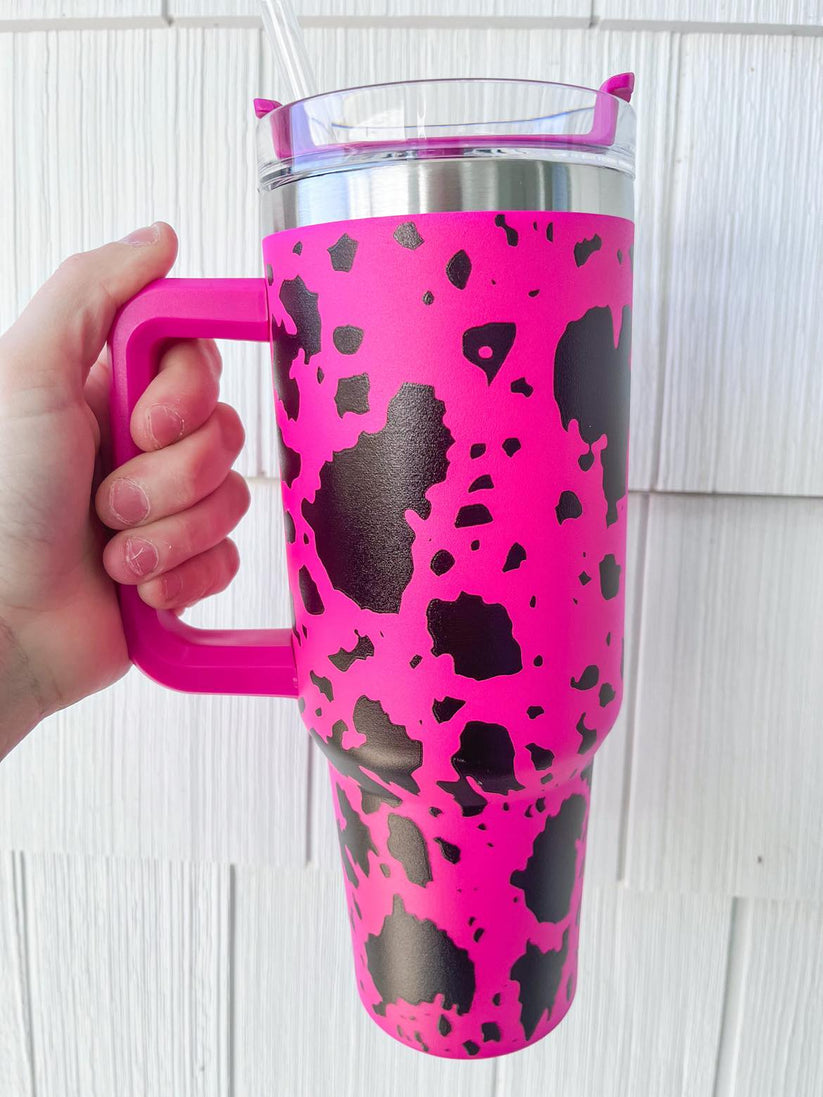 Pink Cow 40oz Tumbler