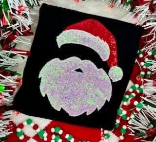 Red Sequin Santa Crewneck