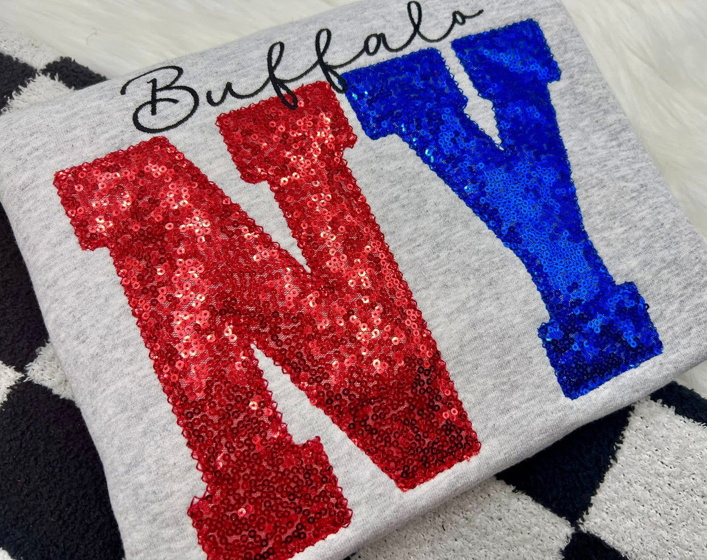 Embroidered Sequin Large Initials