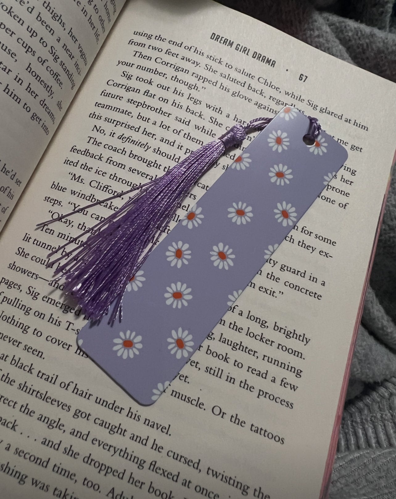 Purple Floral Bookmark