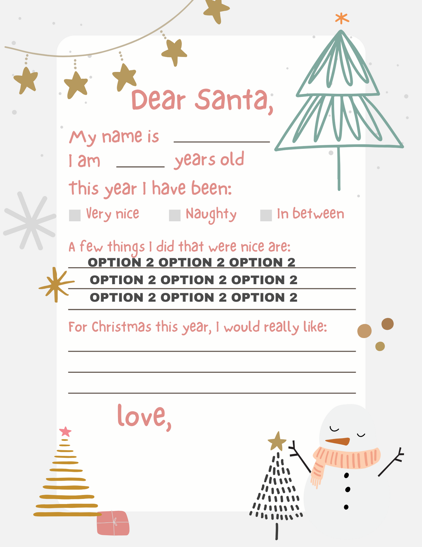 Letter To Santa Freebie Download