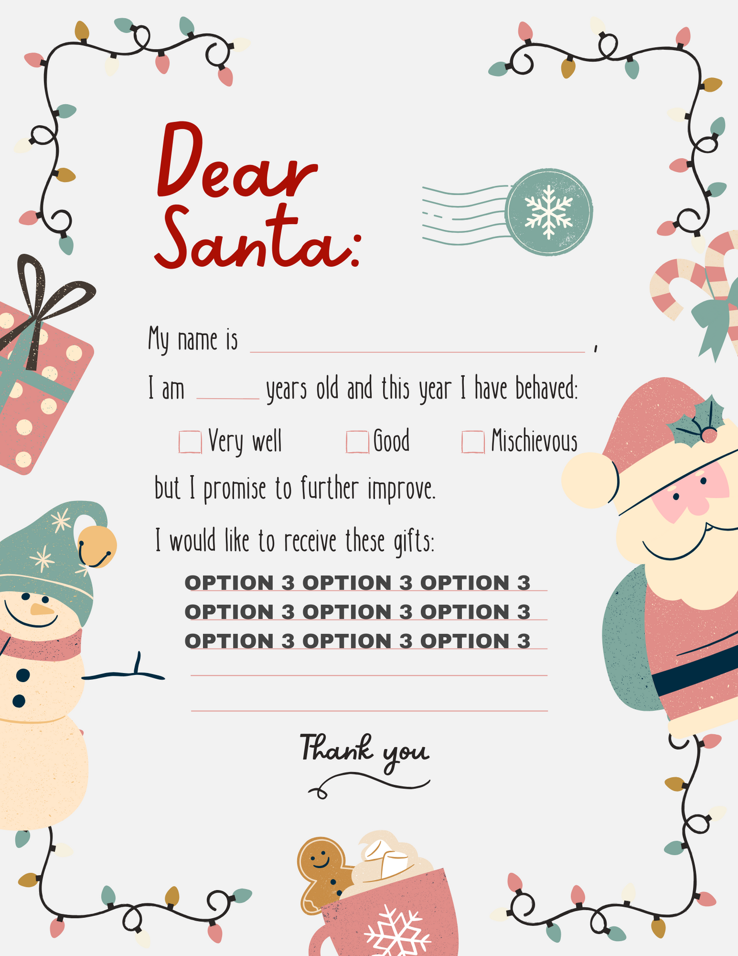 Letter To Santa Freebie Download