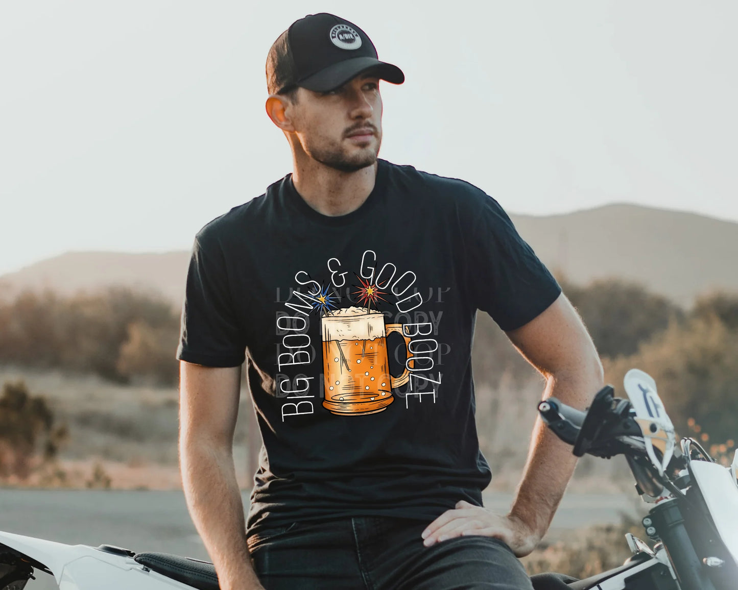 Big Booms & Good Booze Tee