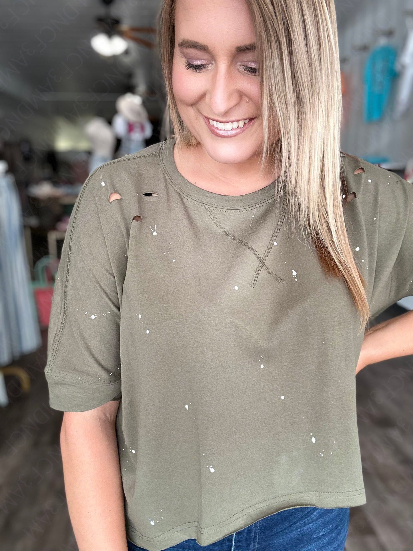Addison Distressed Tee