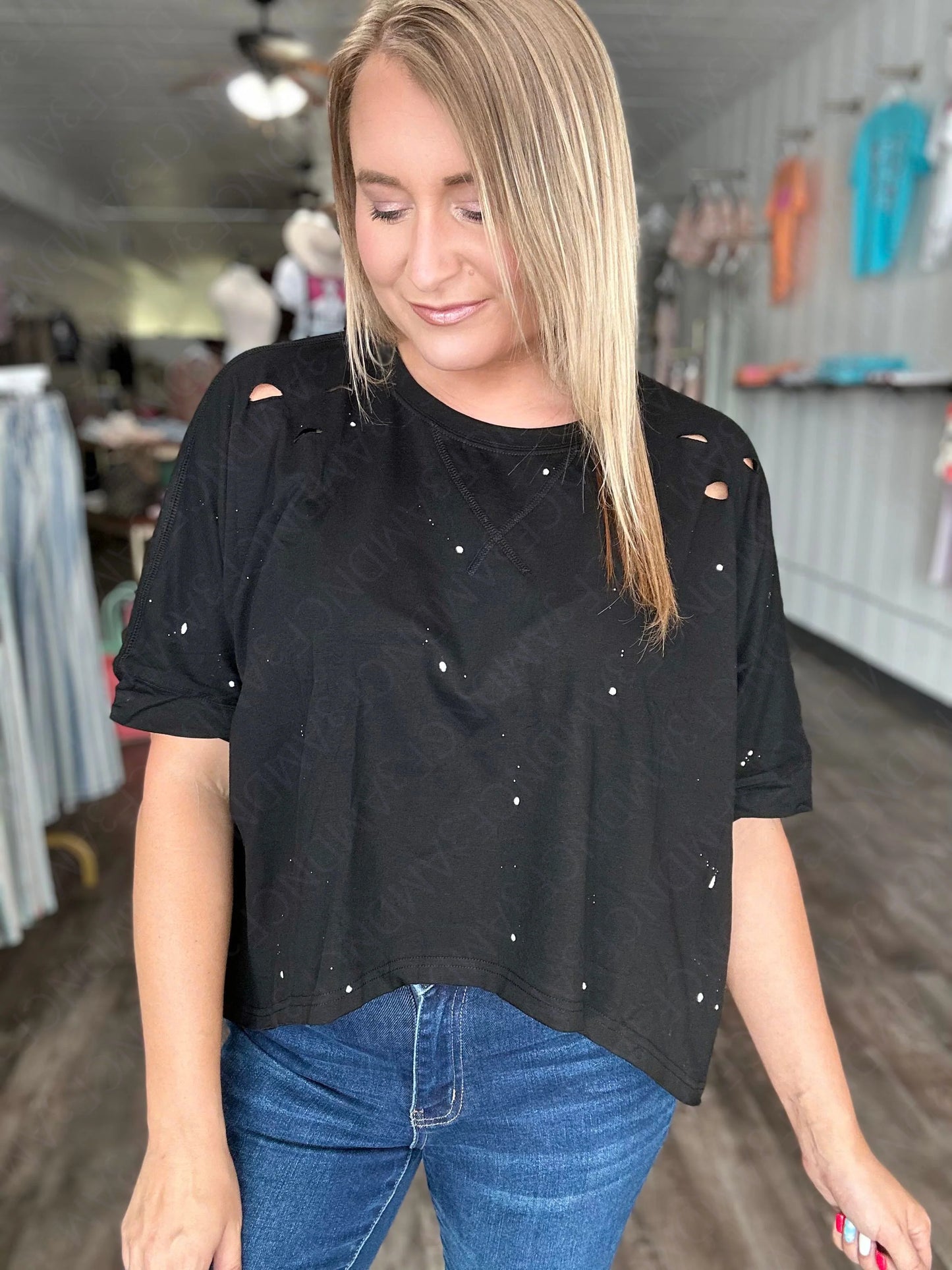 Addison Distressed Tee