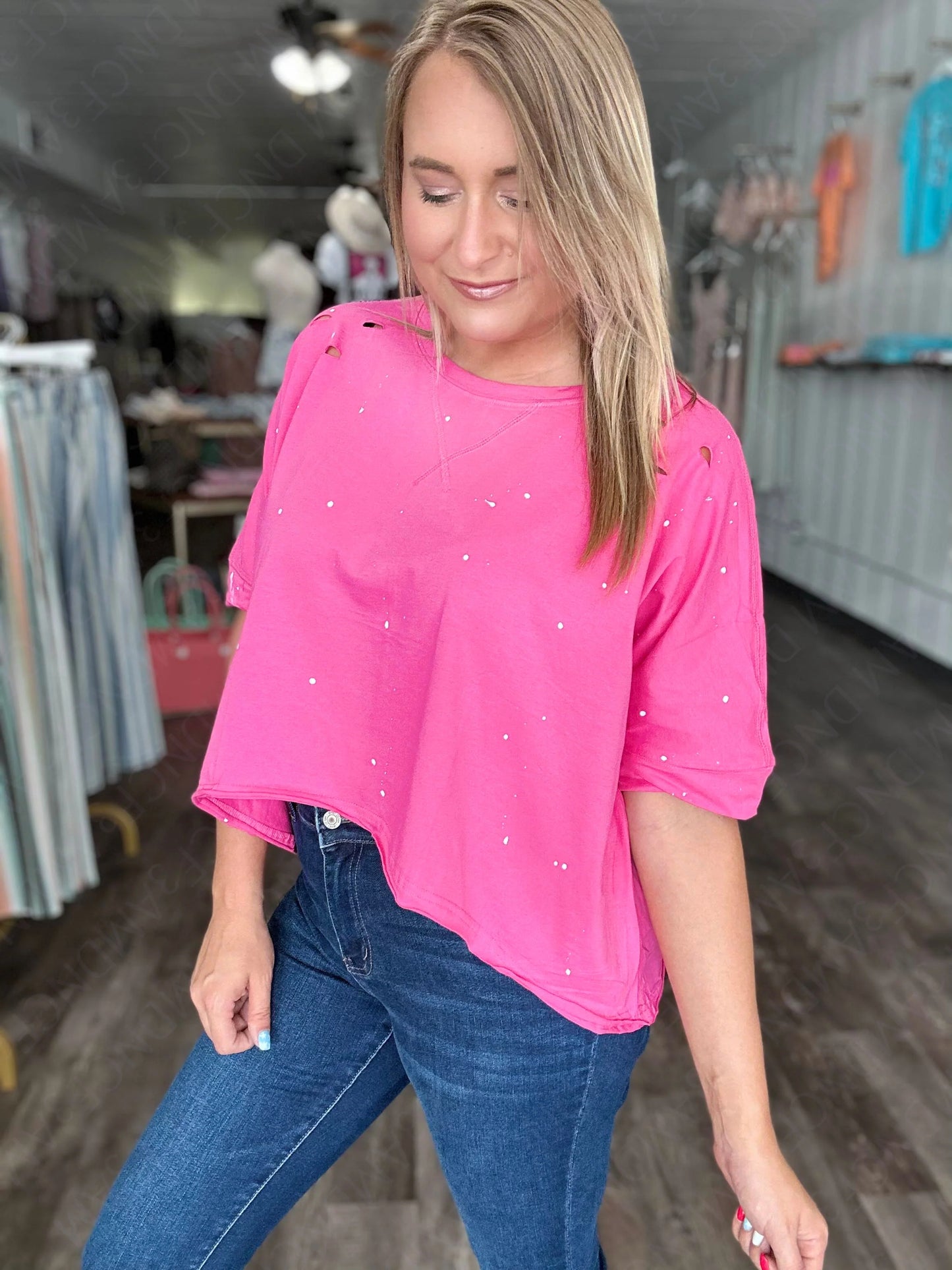 Addison Distressed Tee