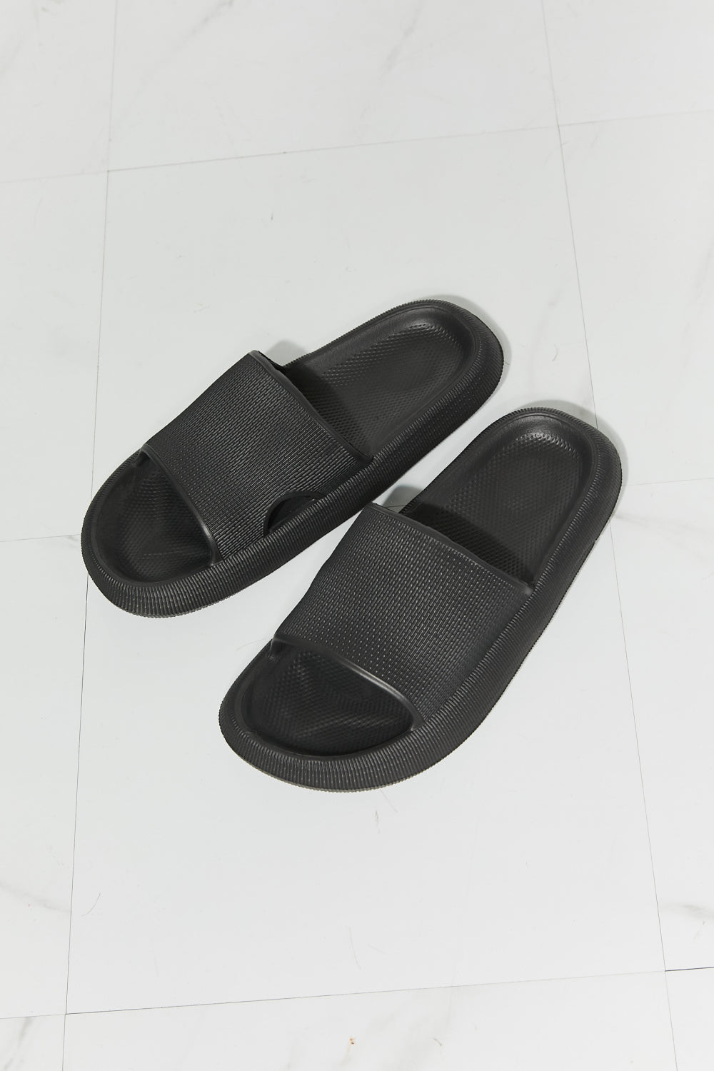 Open Toe Slide in Black