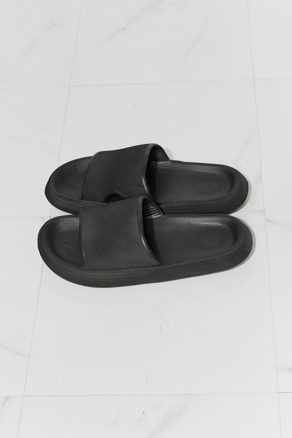 Open Toe Slide in Black