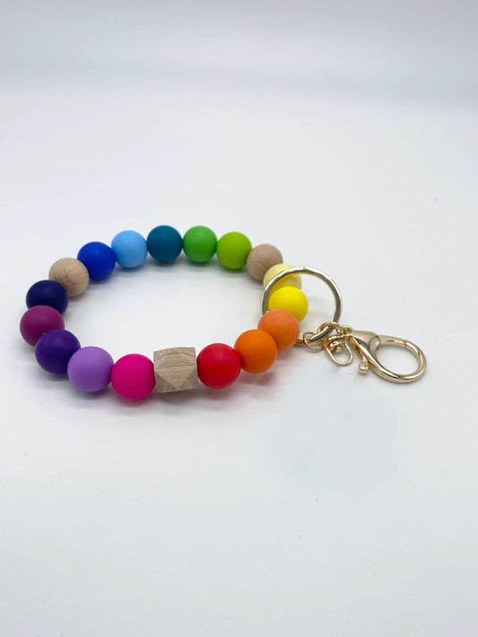 Rainbow Keychain Wristlet