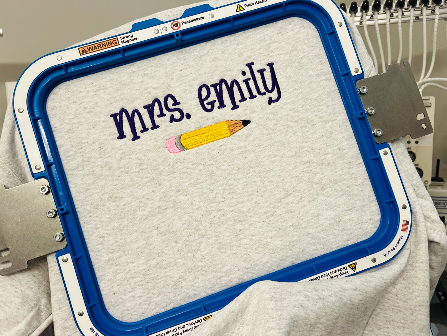 Teacher Pencil Embroidery