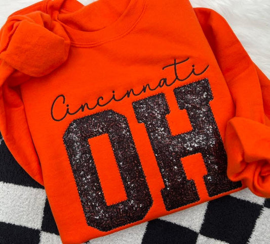 Embroidered Sequin Large Initials