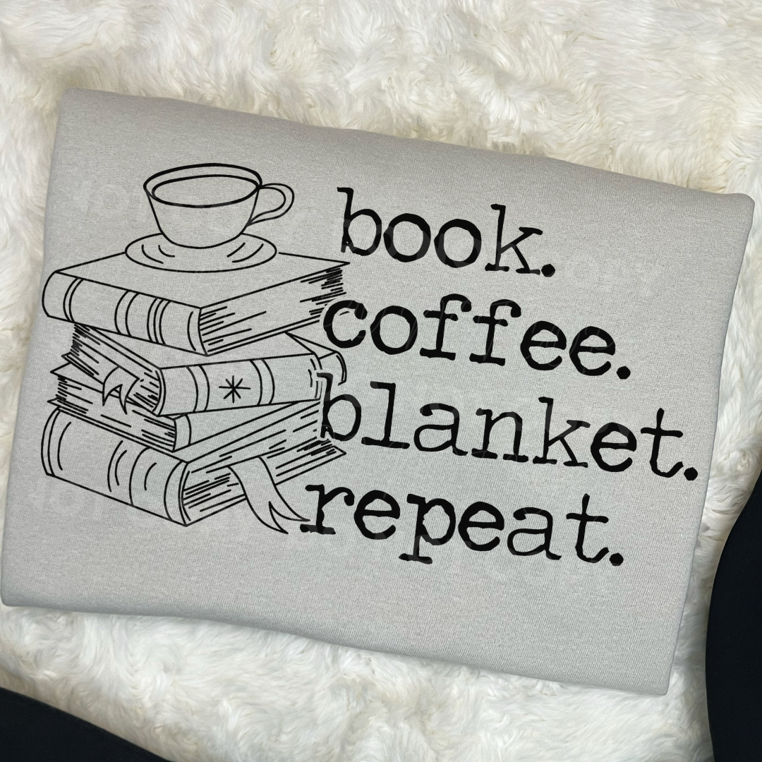 Book. Coffee. Blanket. Repeat.