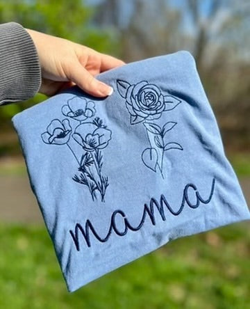 Birth Flowers Embroidery
