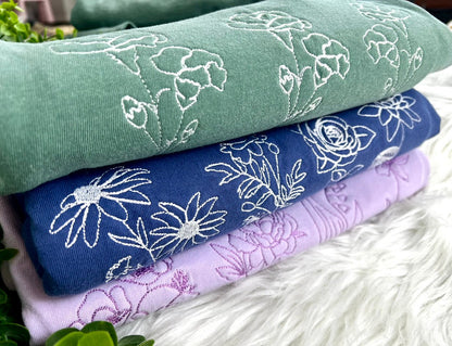 Birth Flowers Embroidery