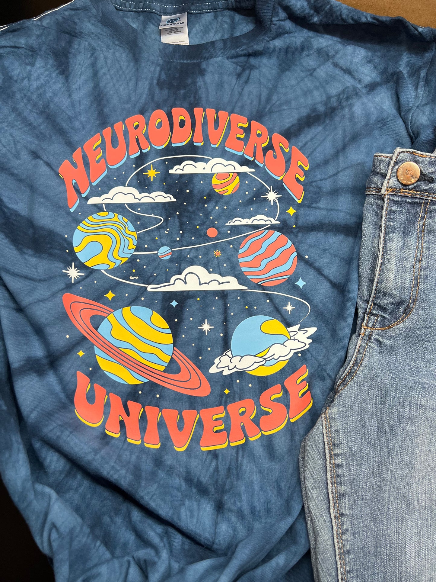 Tie Dye Neurodiverse Universe Tee