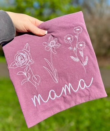 Birth Flowers Embroidery
