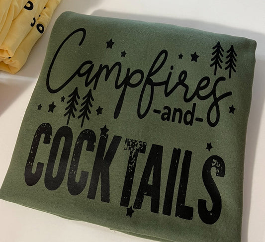 Campfires and Cocktails Crewneck