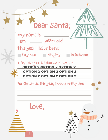 Letter To Santa Freebie Download
