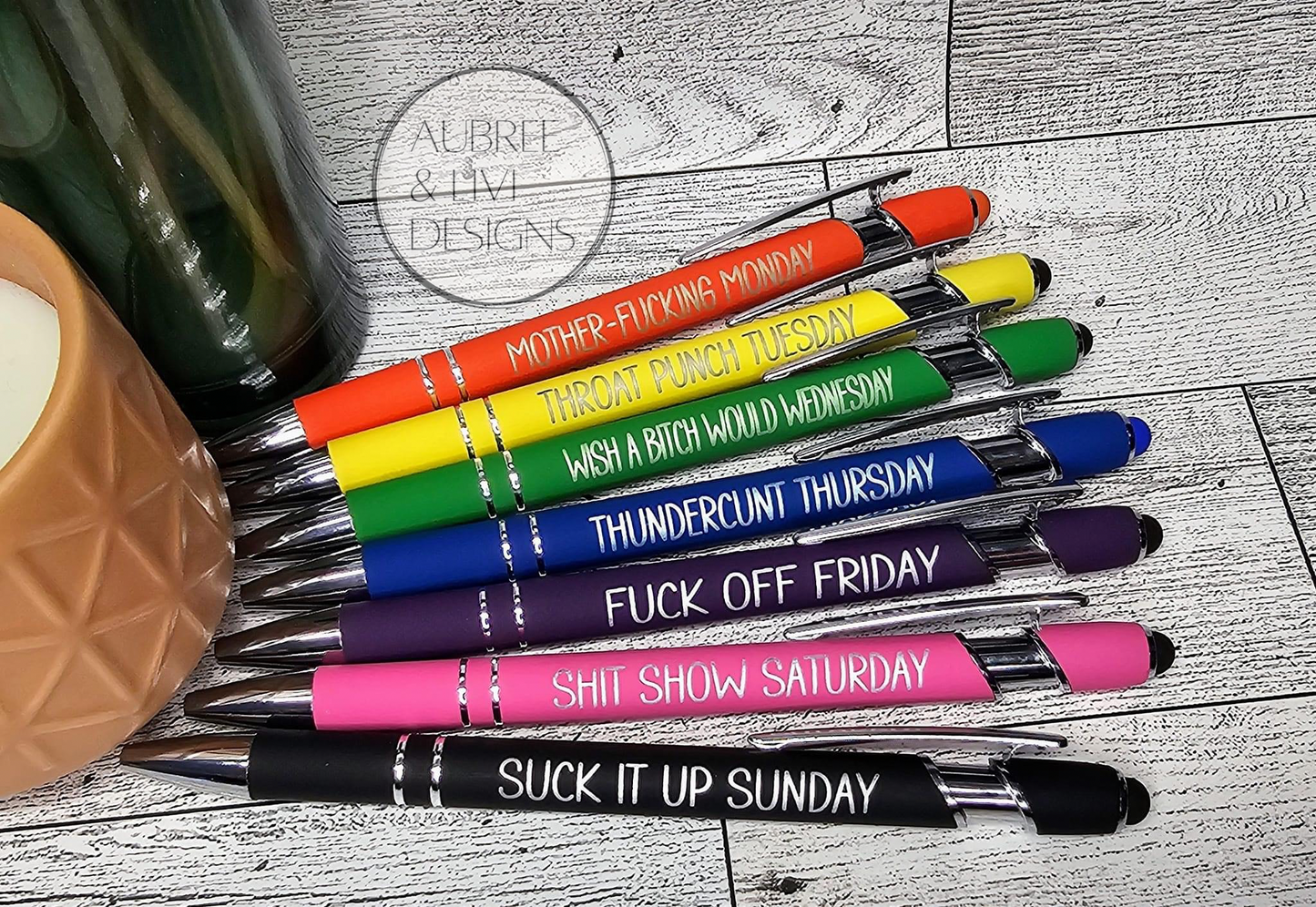 Snarky Weekday Pen Set