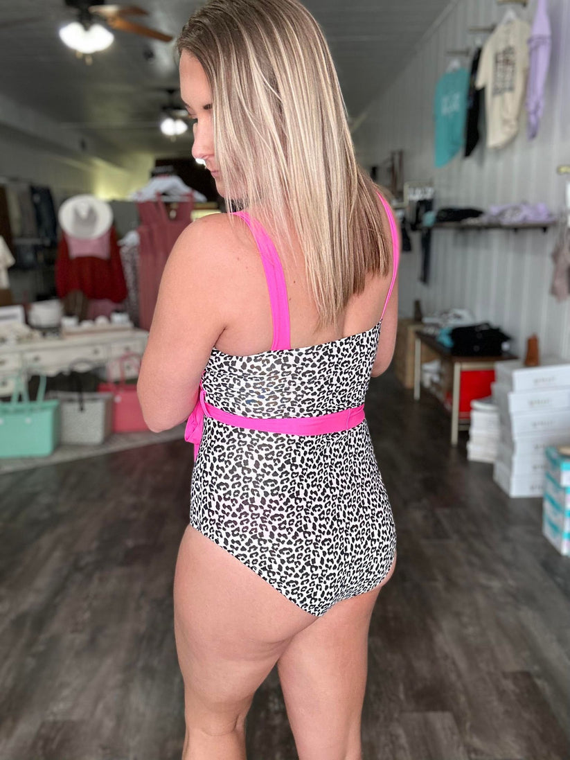 Pink Leopard One-Piece Swimsuit
