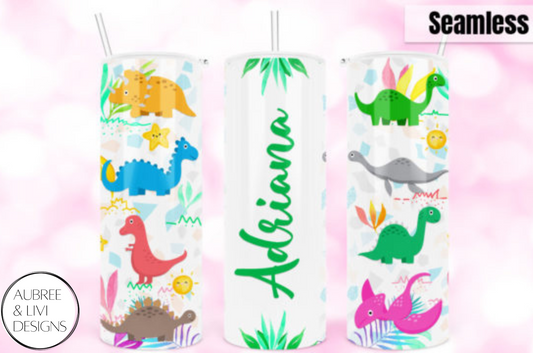 WS Personalized Kids Dino Tumbler