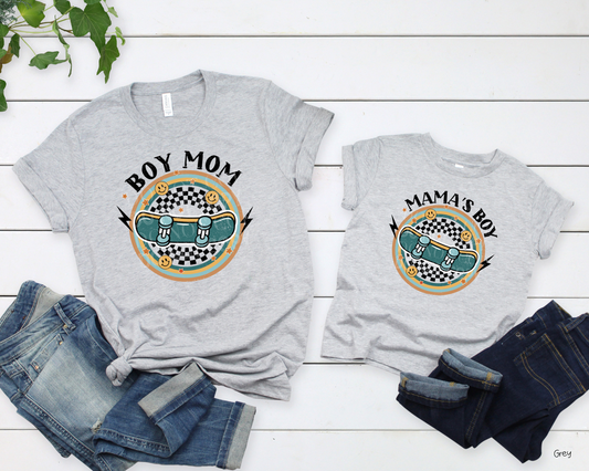 Boy Mom/Mama's Boy Skateboard Tees