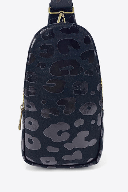 Printed Leather Sling Bag