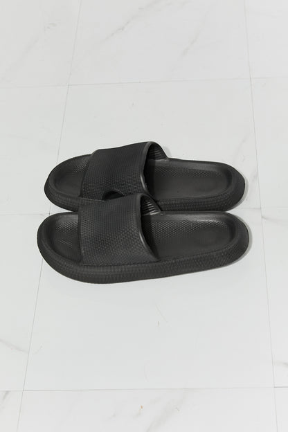 Open Toe Slide in Black
